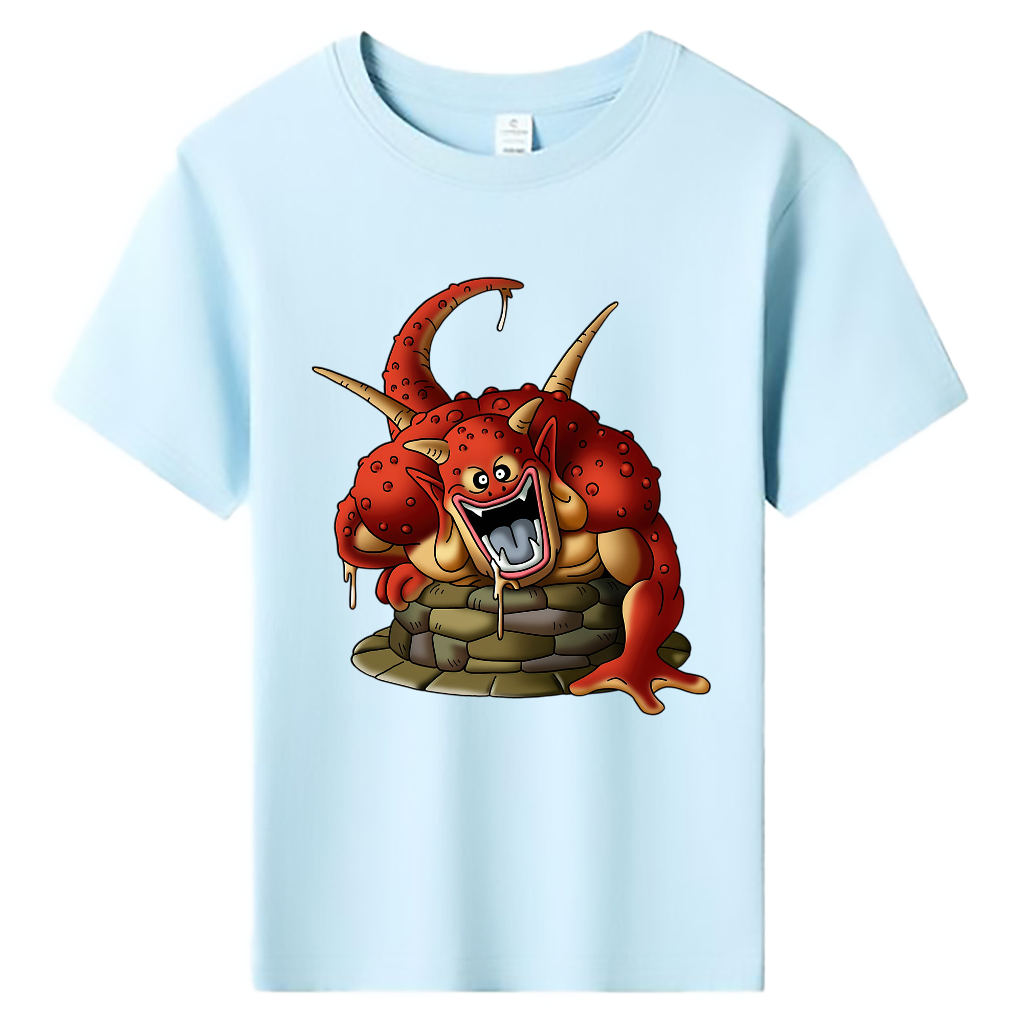 （画像用） ドラゴンクエスト Doragon Kuesuto Dragon Quest 綿100％キッズTシャツ（フロントプリント）